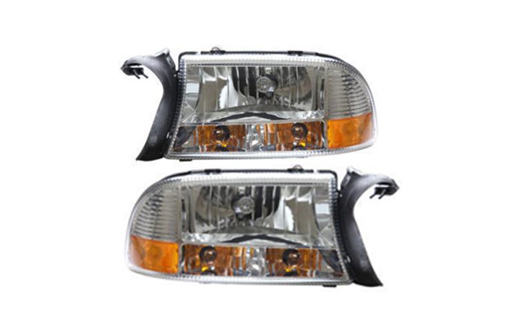 Depo pair euro chrome headlights w/ signal corner light dodge dakota durango