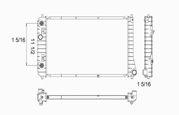 Replacement radiator 1995-2002 chevy cavalier sunfire auto / man trans 52470925