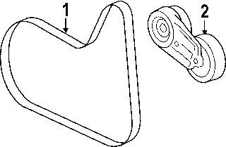 Pontiac 12634321 genuine oem factory original ac belt