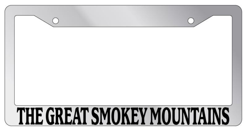 Chrome license plate frame the great smokey mountains auto accessory novelty