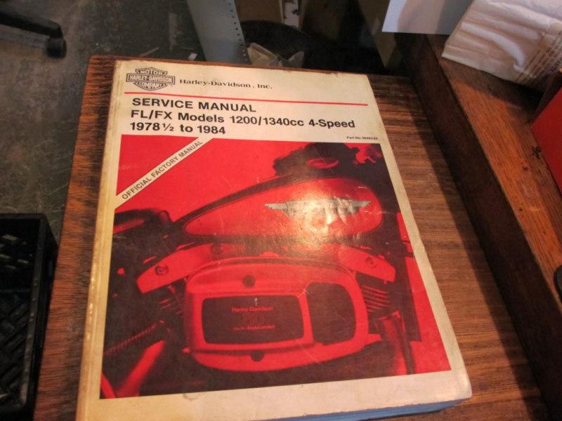 Harley shovelhead fl fx factory service manual 1978 1/2 to 1984 99482-84