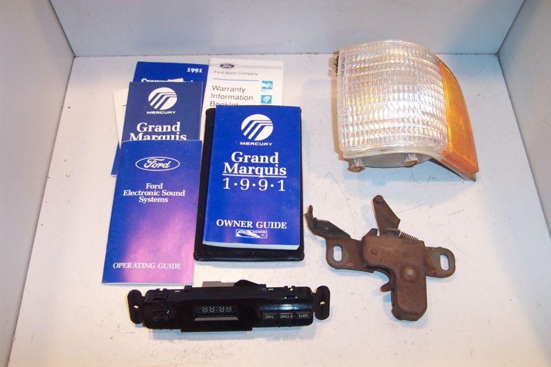 1991 mercury grab bag close out clock corner light owners manual more 9190 89 88