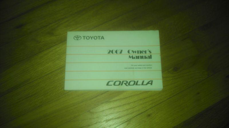 2007, toyota ,corolla ,owner's manual 