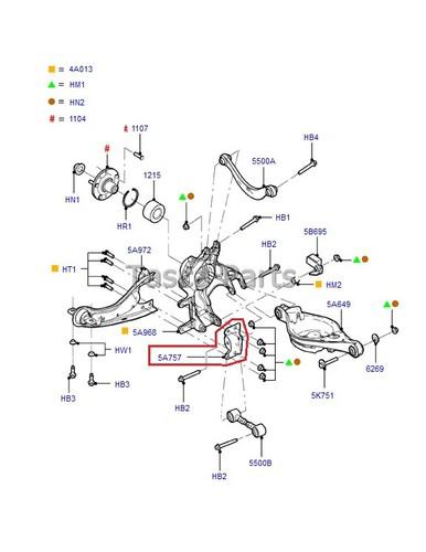 Oem lh rear suspension bracket 2006-2013 fusion milan mkz zephyr #7e5z 5a758-l