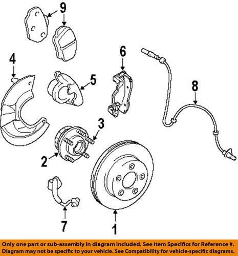 Ford oem 6w1z-2001-a brake pad or shoe, front/disc brake pad