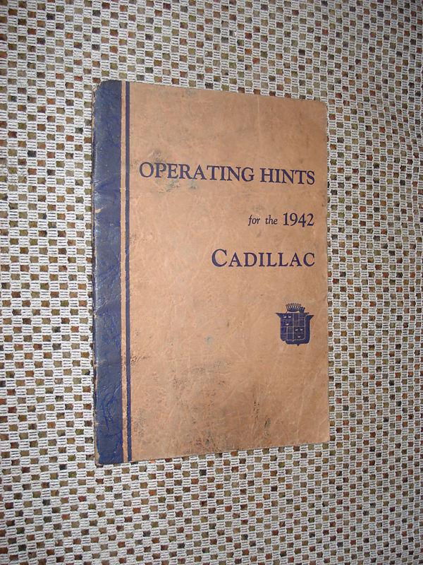 1942 cadillac owners manual original rare neat book wow