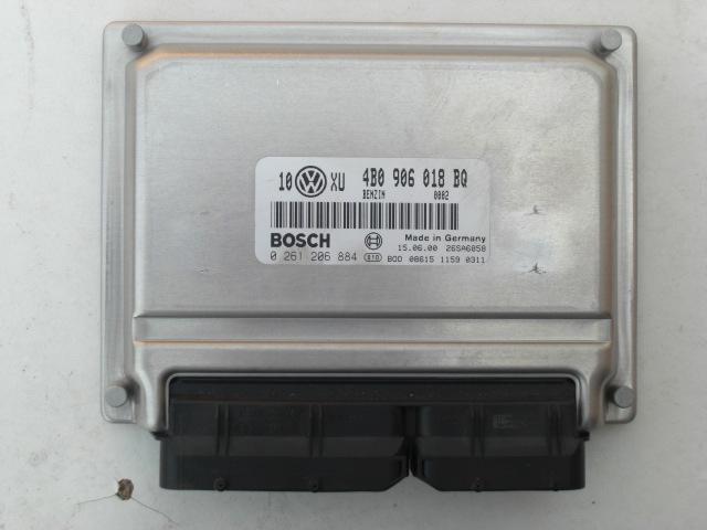 Passat ecu ecm engine control unit 00 01 vw 4b0 906 018 bq bosch 0261206884 audi