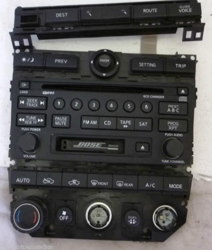 03-05 nissan murano gps radio control panel face plate bose cd 6 *