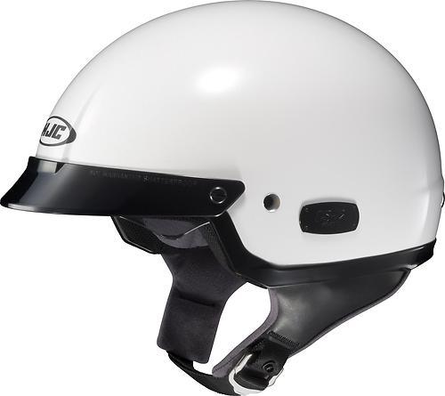 New hjc is-2 half-helmet adult helmet, gloss white, large/lg