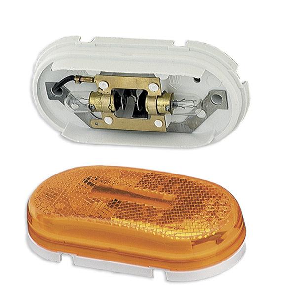 Grote 45933 - two-bulb oval pigtail-type clearance / marker lamp