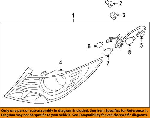 Hyundai oem 924021r010 tail lamp assembly