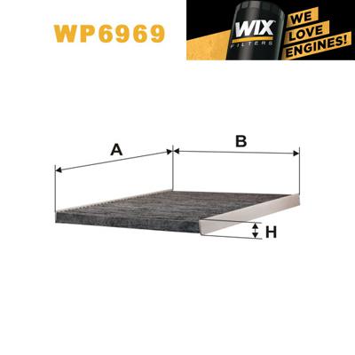 1x wix pollen filter wp6969 - eqv to fram cfa8788