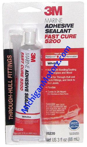 3m marine adhesive sealant, fast cure, white - 5200