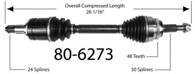 Empi 80-6273 cv half-shaft assembly-cv joint half shaft