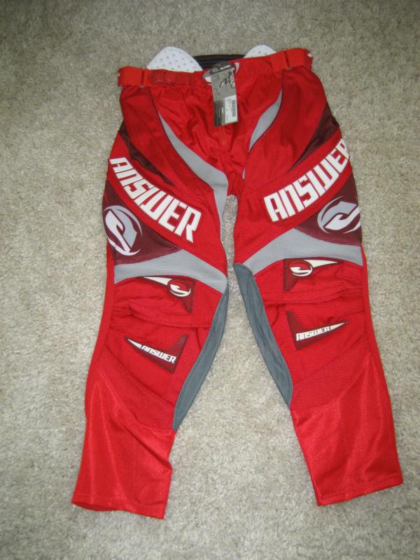 Answer racing  mx/motocross alpha pants/ jersey-size 34/medium ,new with tags 