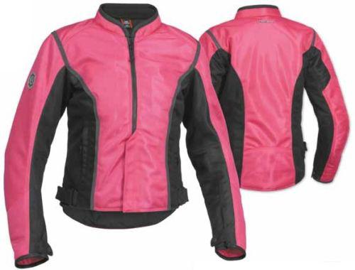 Firstgear contour mesh womens motorcycle jacket pink/black xx-large