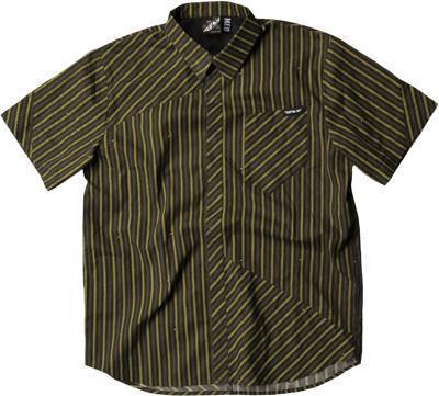 Fly racing stripe polo sportswear shirt stripe green size x-large