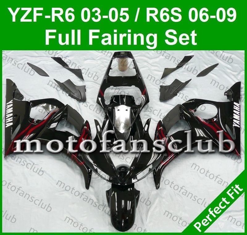 Fit yamaha yzf r6 03 04 05 yzfr6 2003 2004 2005 fairing bodywork plastics #27 c