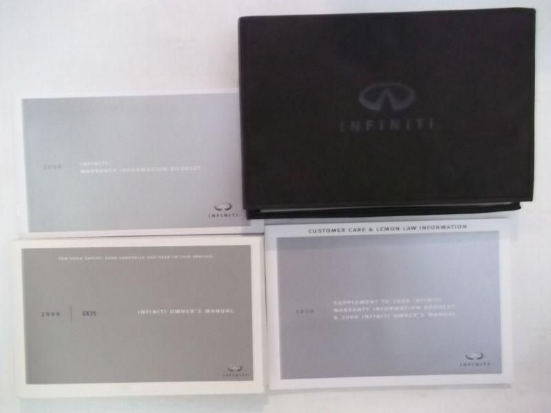 2008 infiniti ex35 owners manual set w case