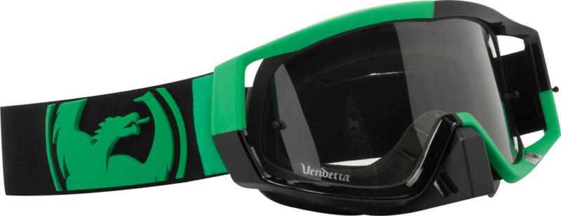 Dragon alliance vendetta anti-fog goggles block green and black/clear lens