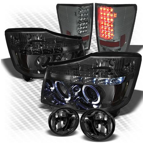 04-13 titan smoked pro headlights + philips-led perform tail lights + fog lights