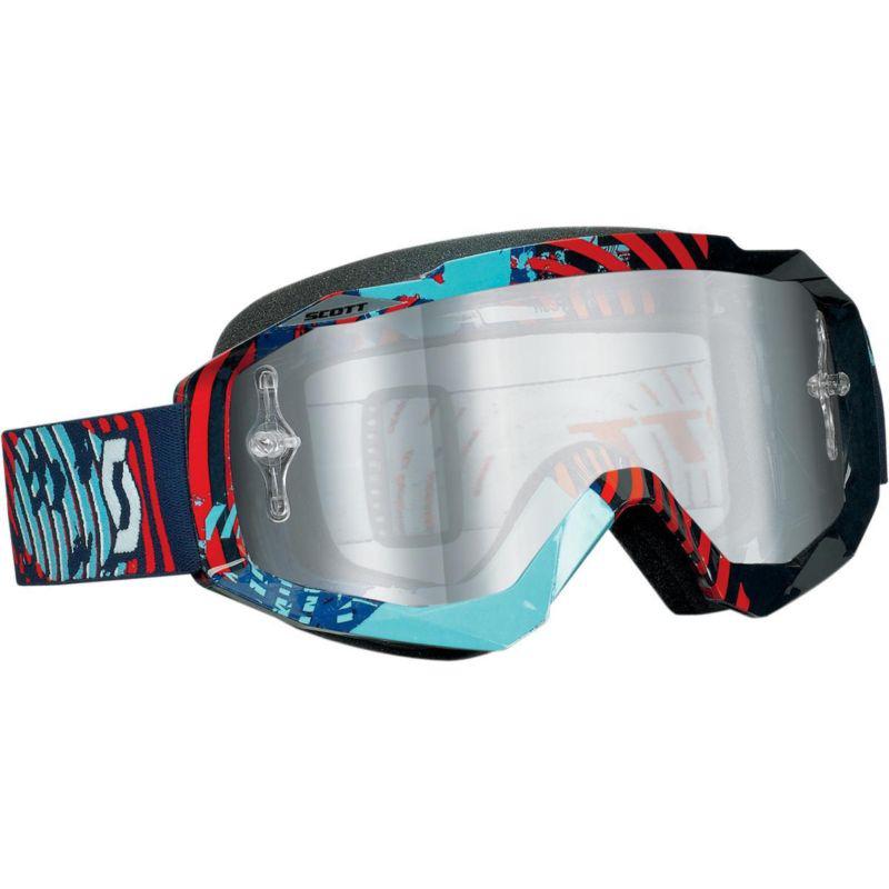 Scott usa hustle goggles vinyl red and blue/silver chrome lens