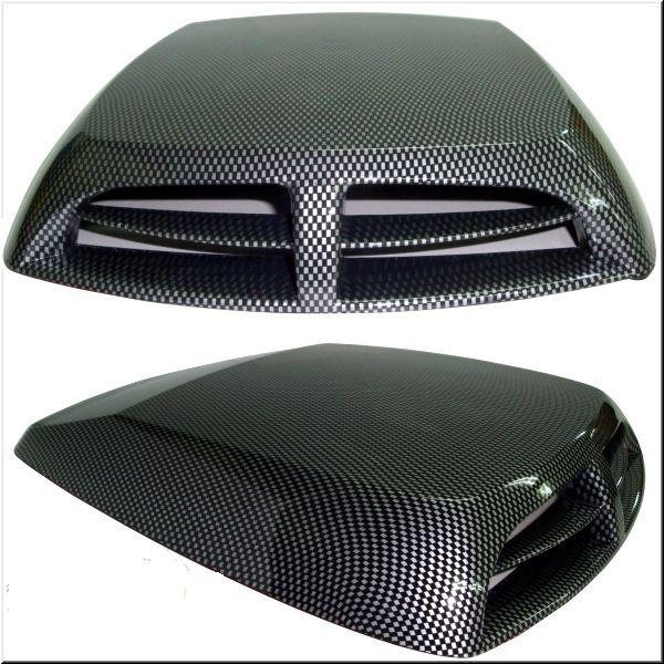 Car roof hood air flow decorative vent cover carbon