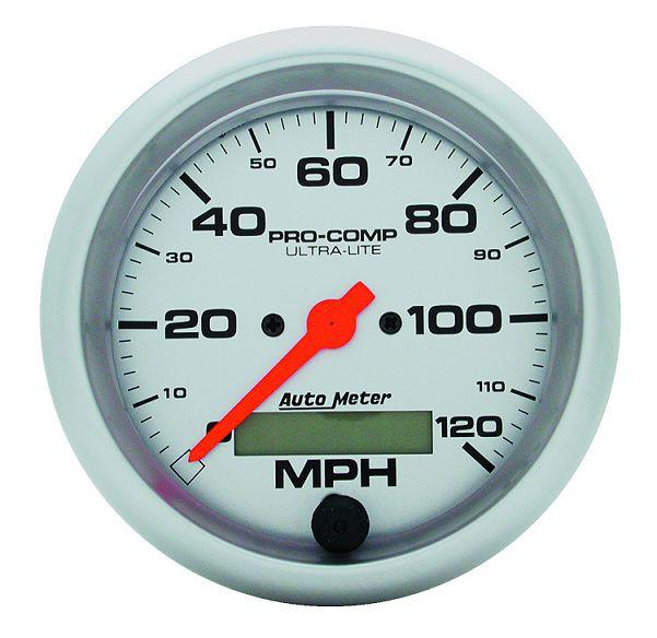 Auto meter 4487 ultra lite 3 3/8" electric programmable speedometer 120 mph