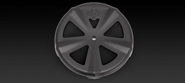 Vance hines vo2 air cleaner insert skullcap crown black harley flhti 03-06