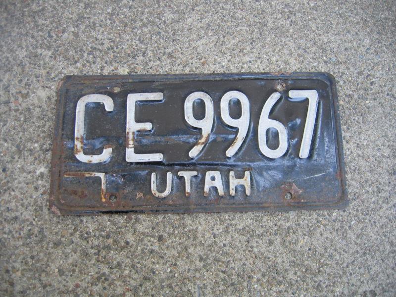 Utah vintage license plate