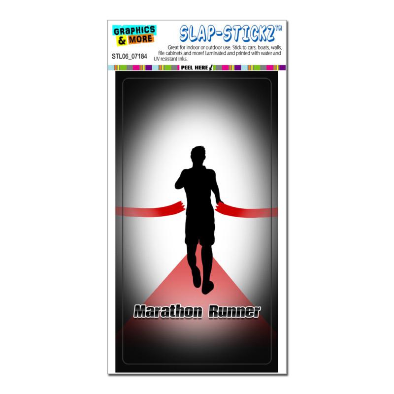 Marathon runner - running - man male boy - slap-stickz™ window bumper sticker