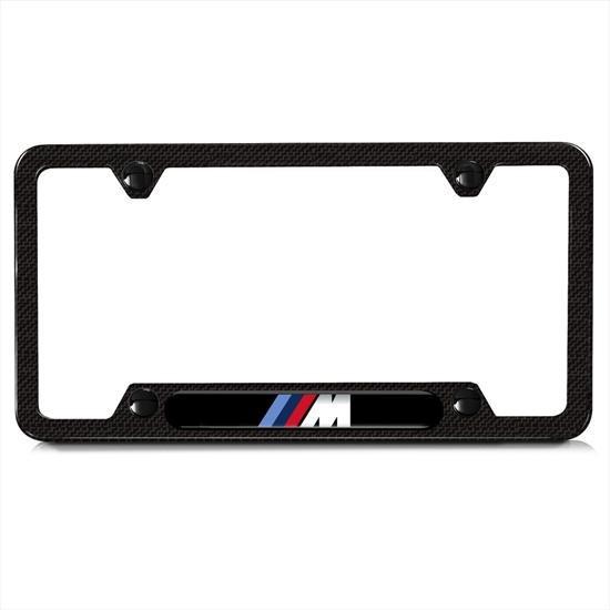 Bmw oem m carbon fiber license plate frame set of two 82112348413