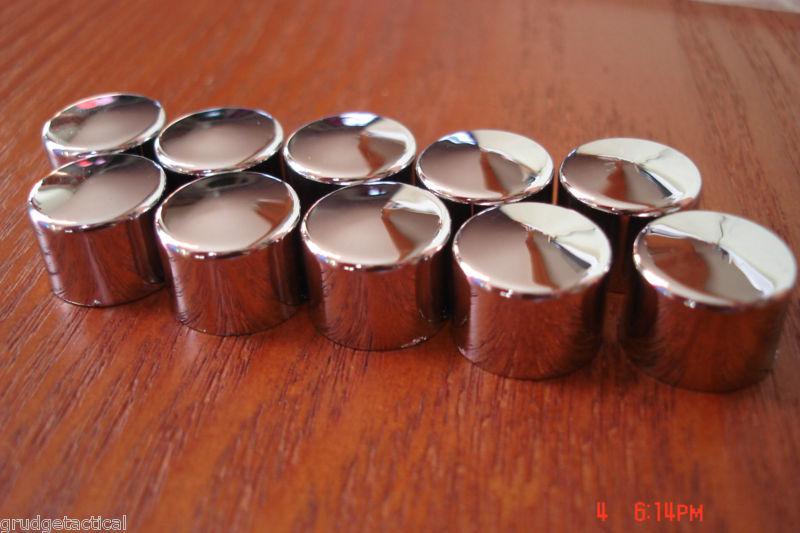 Chrome caps for bolts (10) caps in package fits 5/16" allen head bolt heads