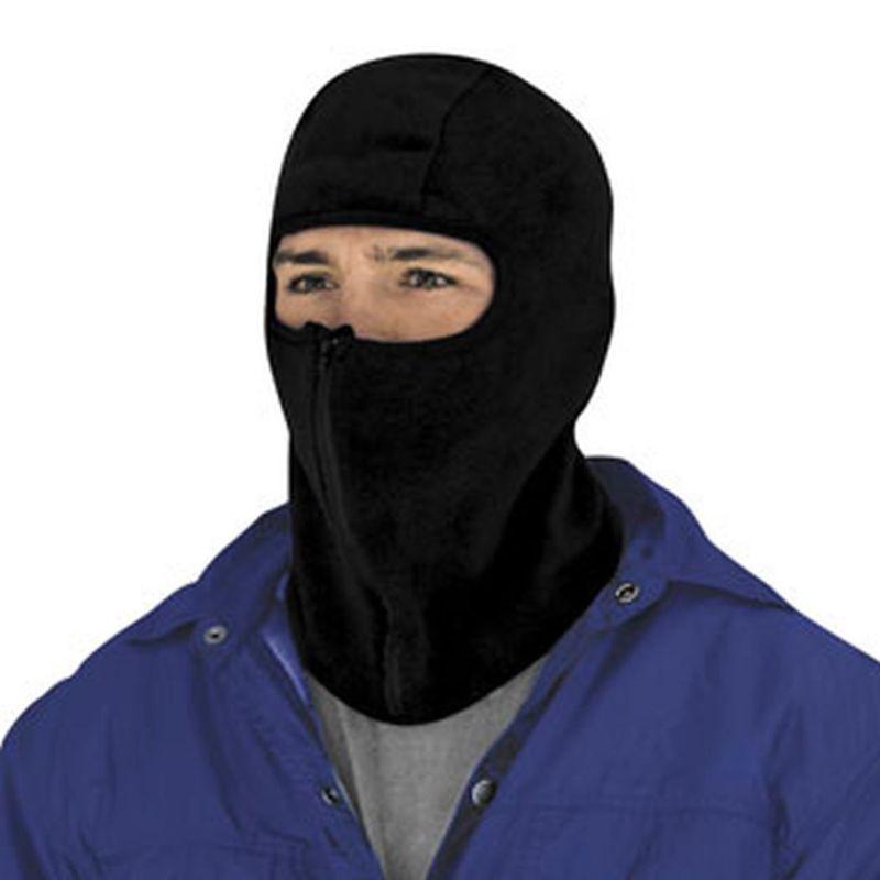 Zan cold weather microfleece with zipper adult micro-fleece balaclava,black,osfm