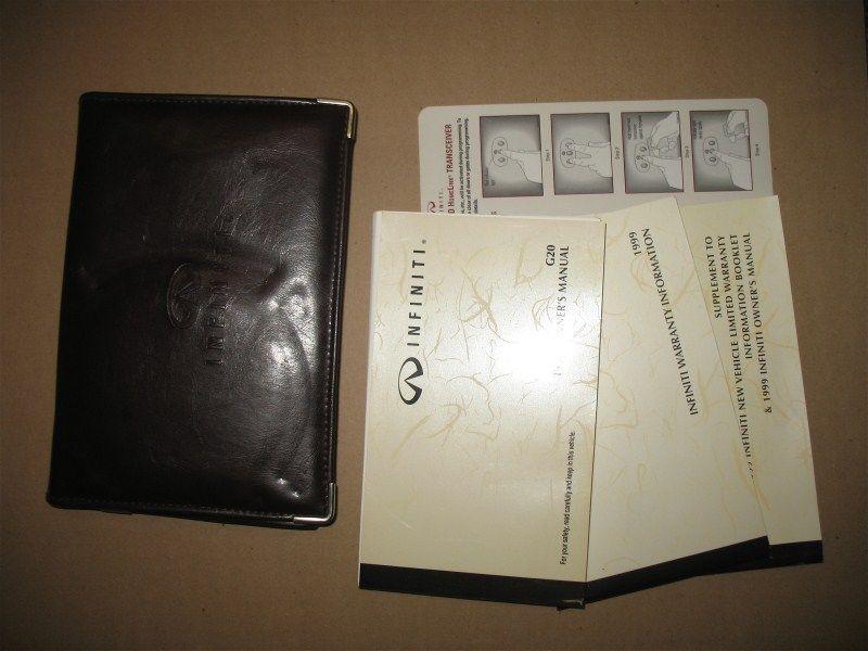 1999 infiniti g20 owners manual book set books handbook with case 99