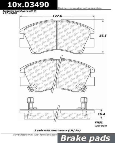 Centric 105.03490 brake pad or shoe, front