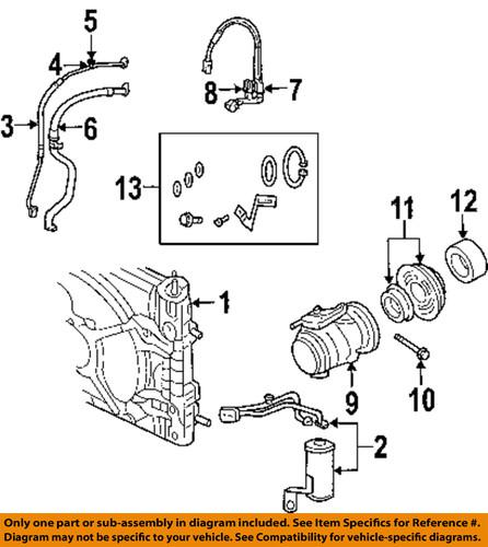 Chrysler oem 5058000af a/c condenser, compressor & lines-discharge line