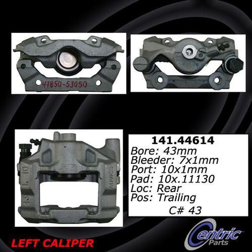 Centric 141.44614 rear brake caliper-premium semi-loaded caliper-preferred