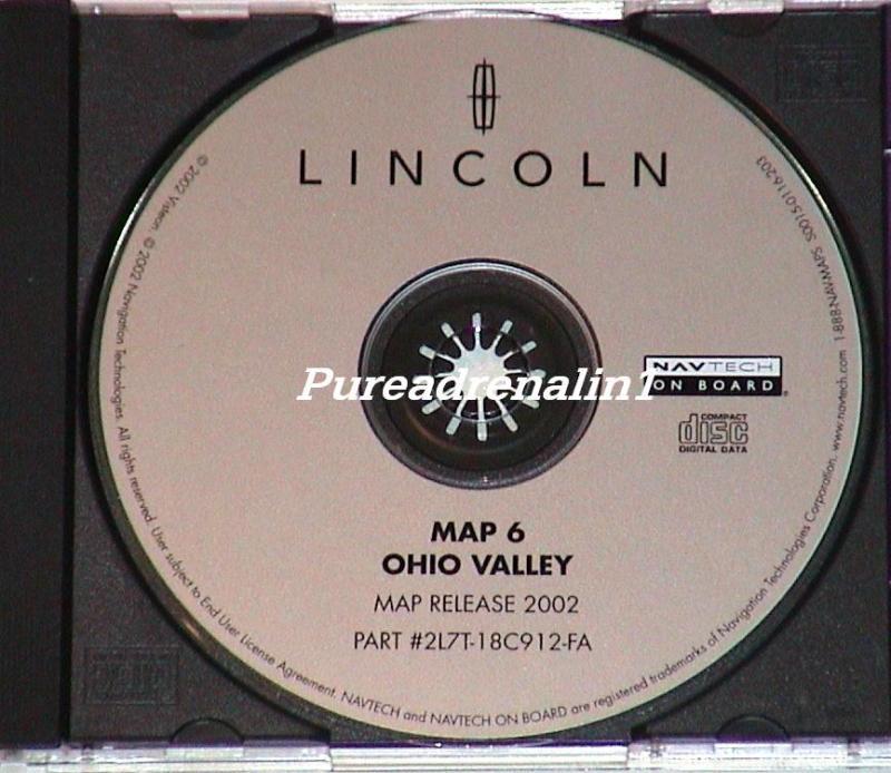 2003 lincoln navigator navigation map disc cd 6 ohio valley wv ky md ny