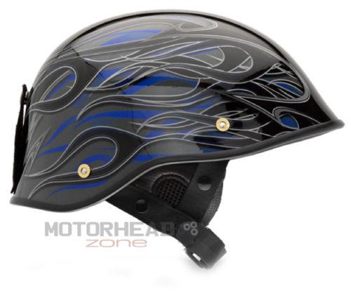 Bell helmet drifter dlx flames motorcycle half helmet medium