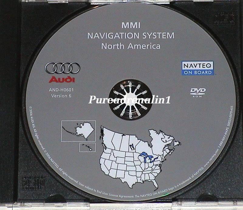 Oem 2007 a8 al8 s8 quattro navigation system mmi map nav disc cd dvd us canada