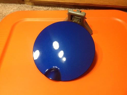 2007-2013 chevy silverado fuel gas door blue tahoe, denali, avalanche, sierra