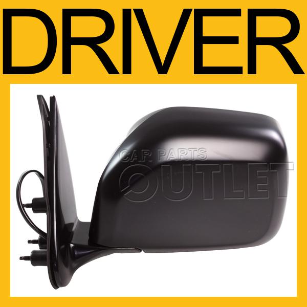 2001-2004 toyota tacoma 4wd power side mirror to1320163 black new wo heated left