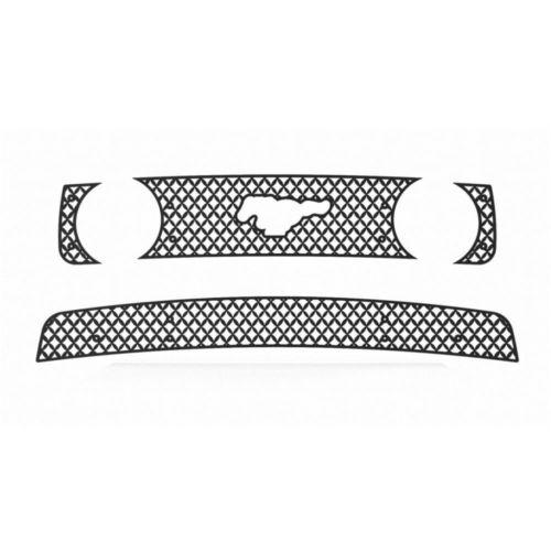 Ford mustang gt 05-09 diamond mesh black powdercoat truck grill insert add-on