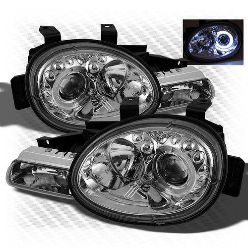 1995-1999 dodge neon halo projector headlights head lights pair lamp set