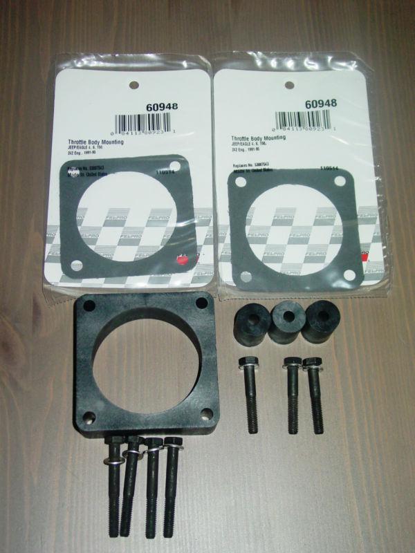 Jeep throttle body spacer kit 62mm 1991-2006 2.5l & 4.0l