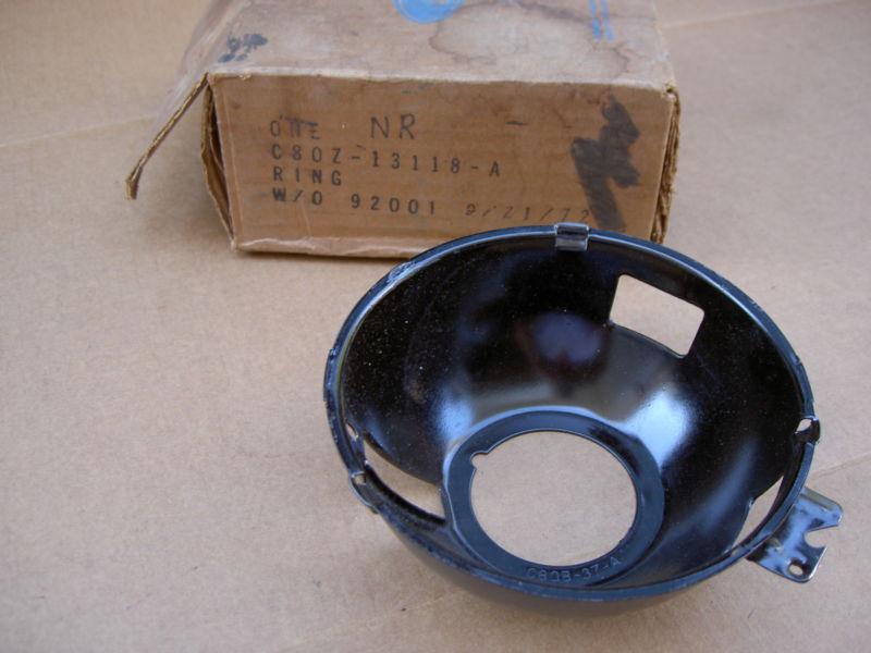 68-72 ford fairlane/torino, 67 ford headlamp bulb retaining ring, nos 