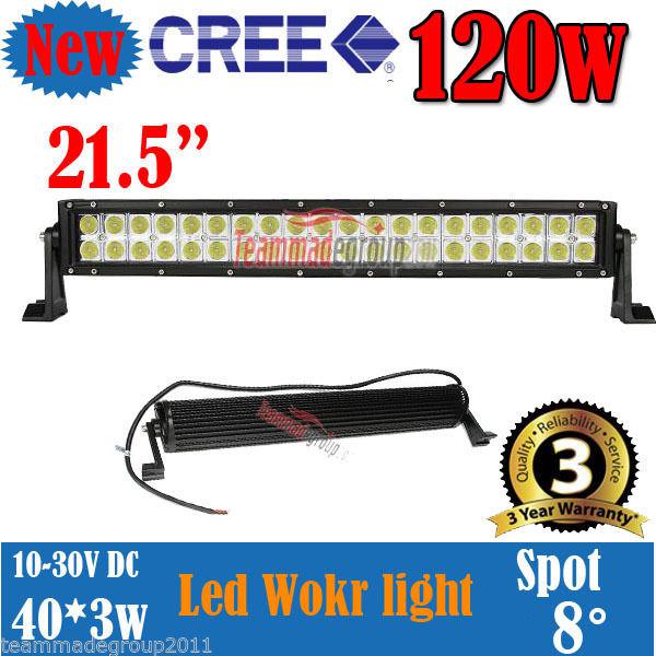 21.5inch 120w 40 cree led dual row work light roof bar off-road 4wd 4x4 boat suv