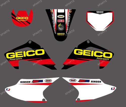 Team graphics & backgrounds for honda crf150 crf230 crf150f crf230f crf 2003 04