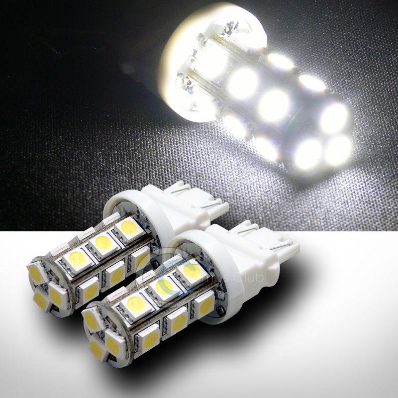 2pc 3157 18x 5050 3-chip smd led white front turn signal light bulb dc 12v aa11